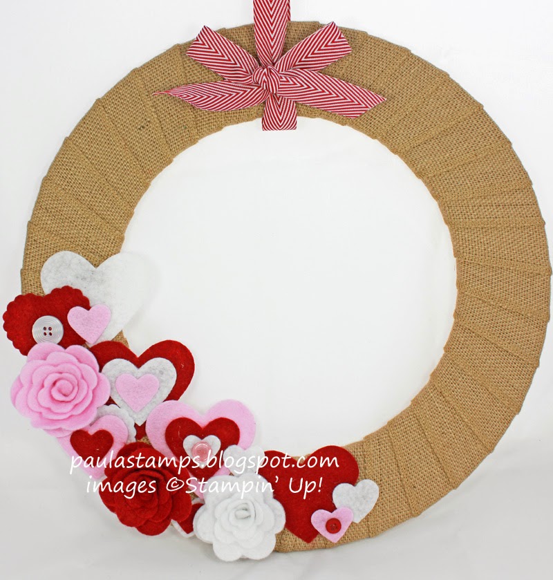 Stampin' with Paula: Valentines Wreath