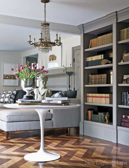 a perfect gray gray bookshelves