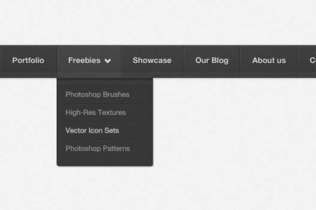 Simple Dark Navigation Menu (PSD) Simple Dark Navigation Menu (PSD)