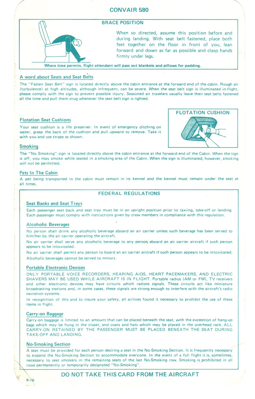 Airlines Past & Present Frontier Airlines Convair 580 Safety Features