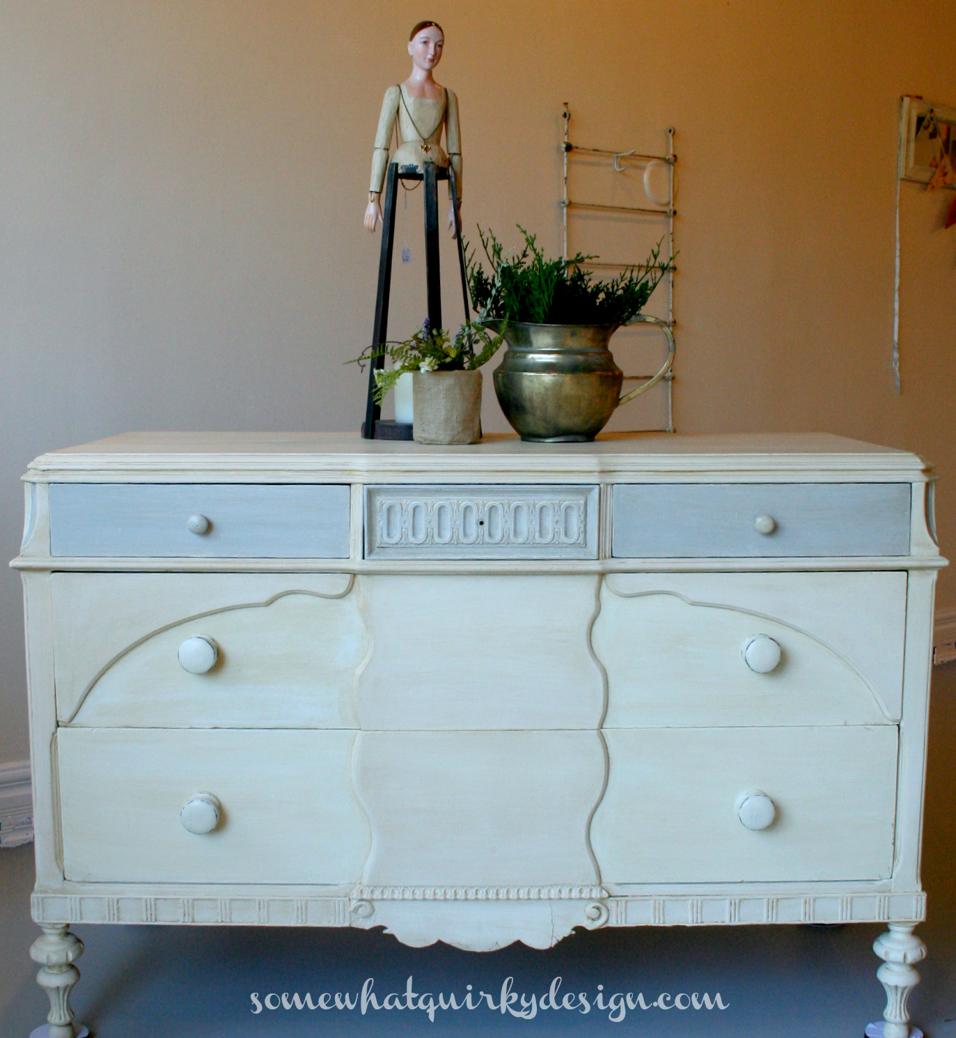 Somewhat Quirky A New Dress For A Painted Dresser