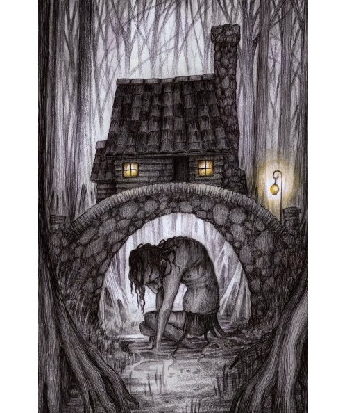 14-The-Cottage-In-The-Swamp-Adam-Oehlers-Illustrations-and-Drawings-from-Oehlers-World-www-designstack-co