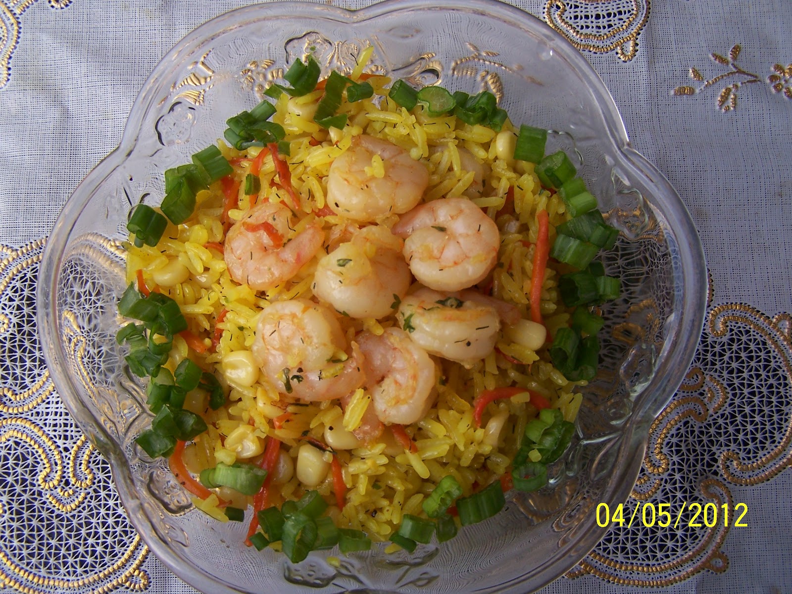 Lea's Cooking Turmeric Rice With Shrimps
