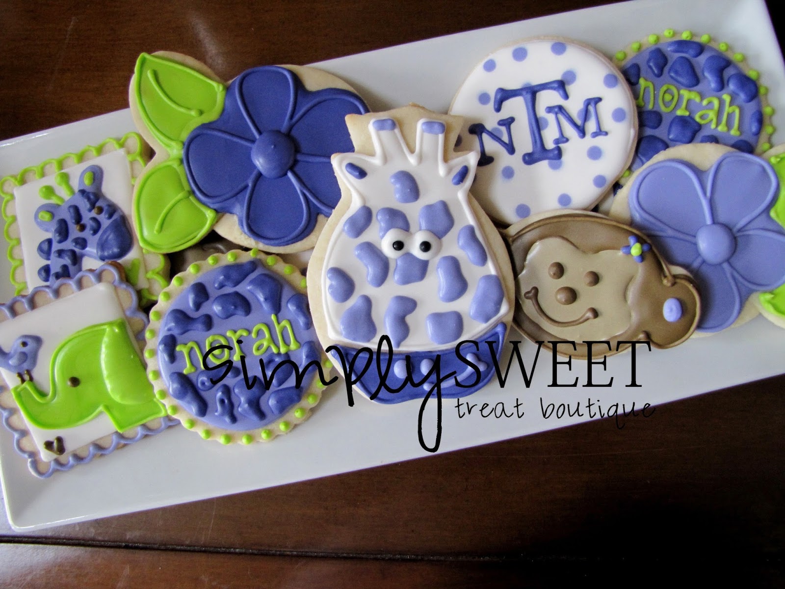 Giraffe Baby Shower Cookies Jungle Jill inspiried