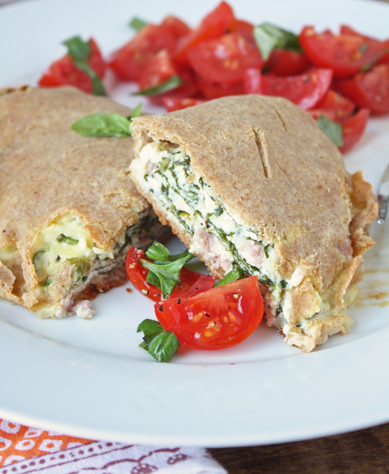 ham spinach calzones low