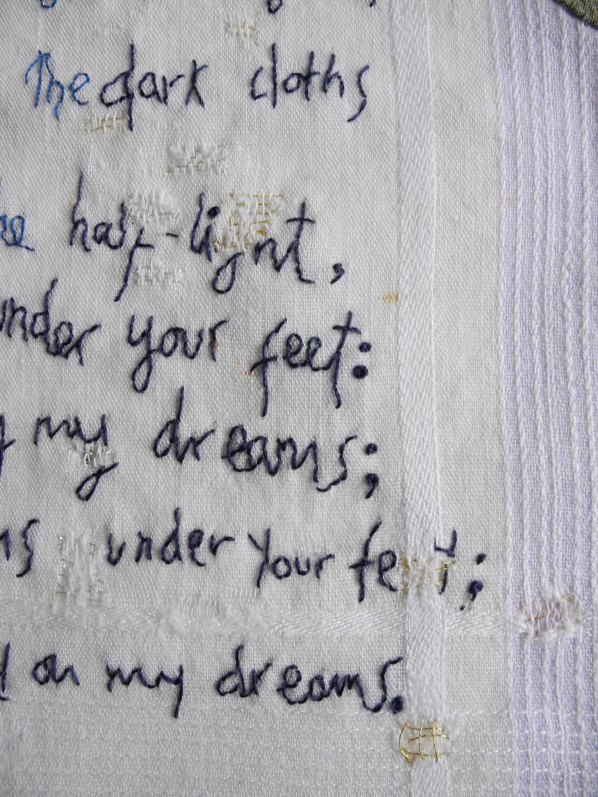 One Bunting Away Embroidered Poem