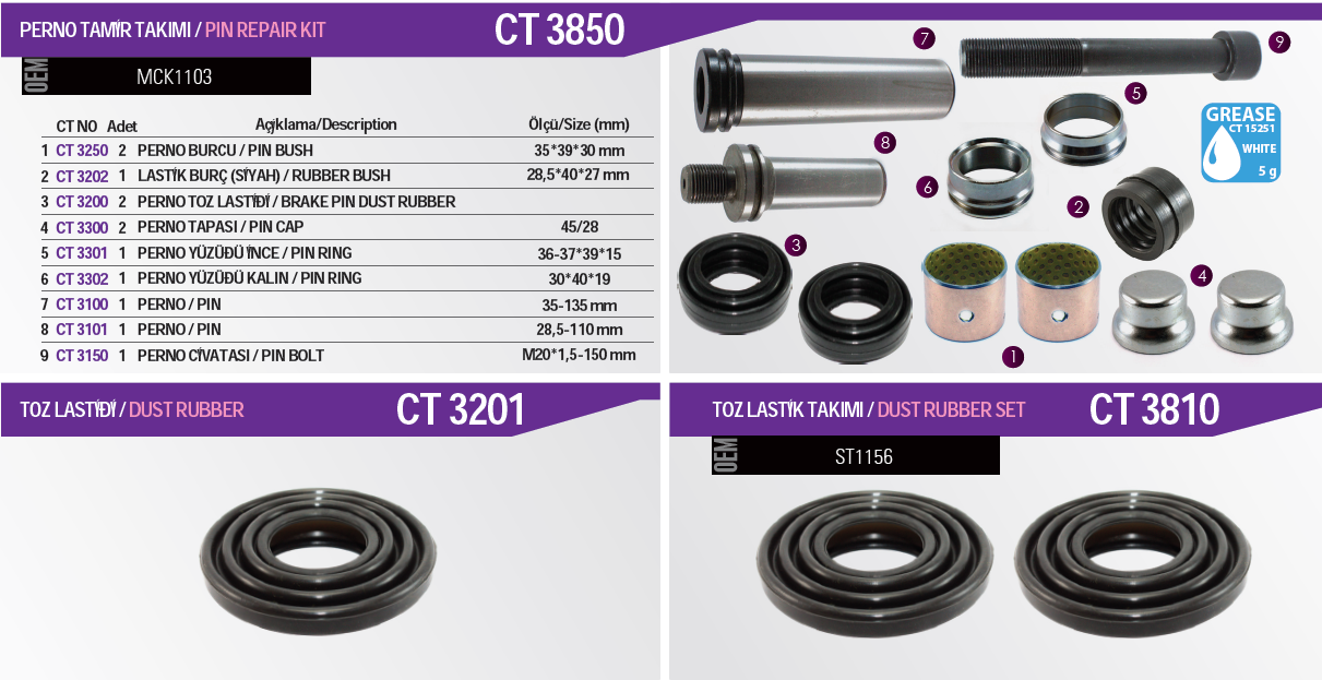 Continual Brake Caliper Repair Kits For Truck Bus and Van KNORR TYPE