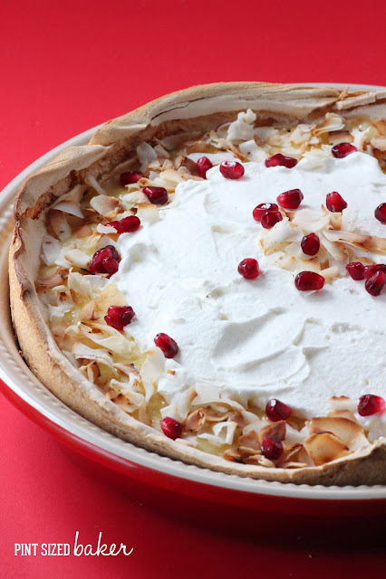 Coconut Cream Meringue Pie 5 This Coconut Cream Meringue Pie is a great dessert to eat after Christmas dinner! Share it with your family and they'll definitely love it!