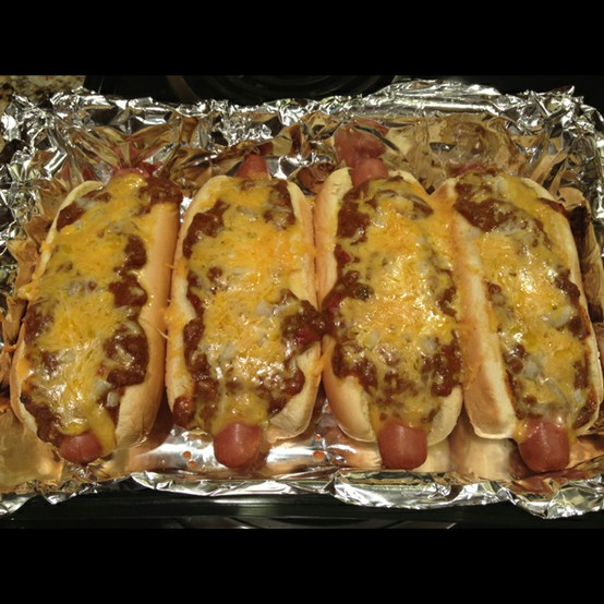 Oven Baked Chili Hot Dogs Oven Baked Chili Hot Dogs