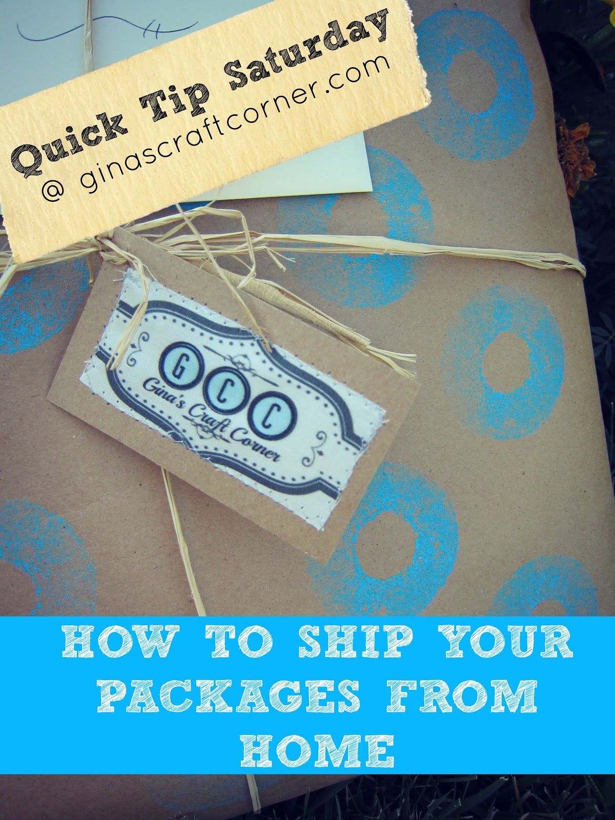 Gina's Craft Corner Quick Tip Saturday 6 How to Ship Your Etsy