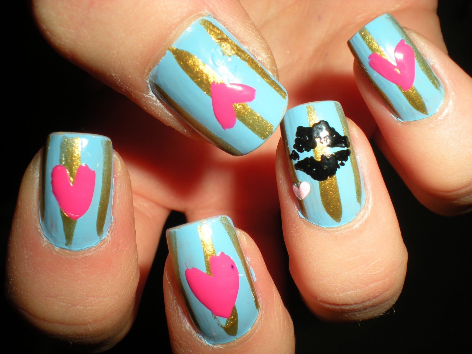 Metallic Maria: Valentines day nails