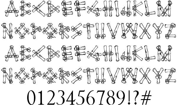 KR Bamboo Font