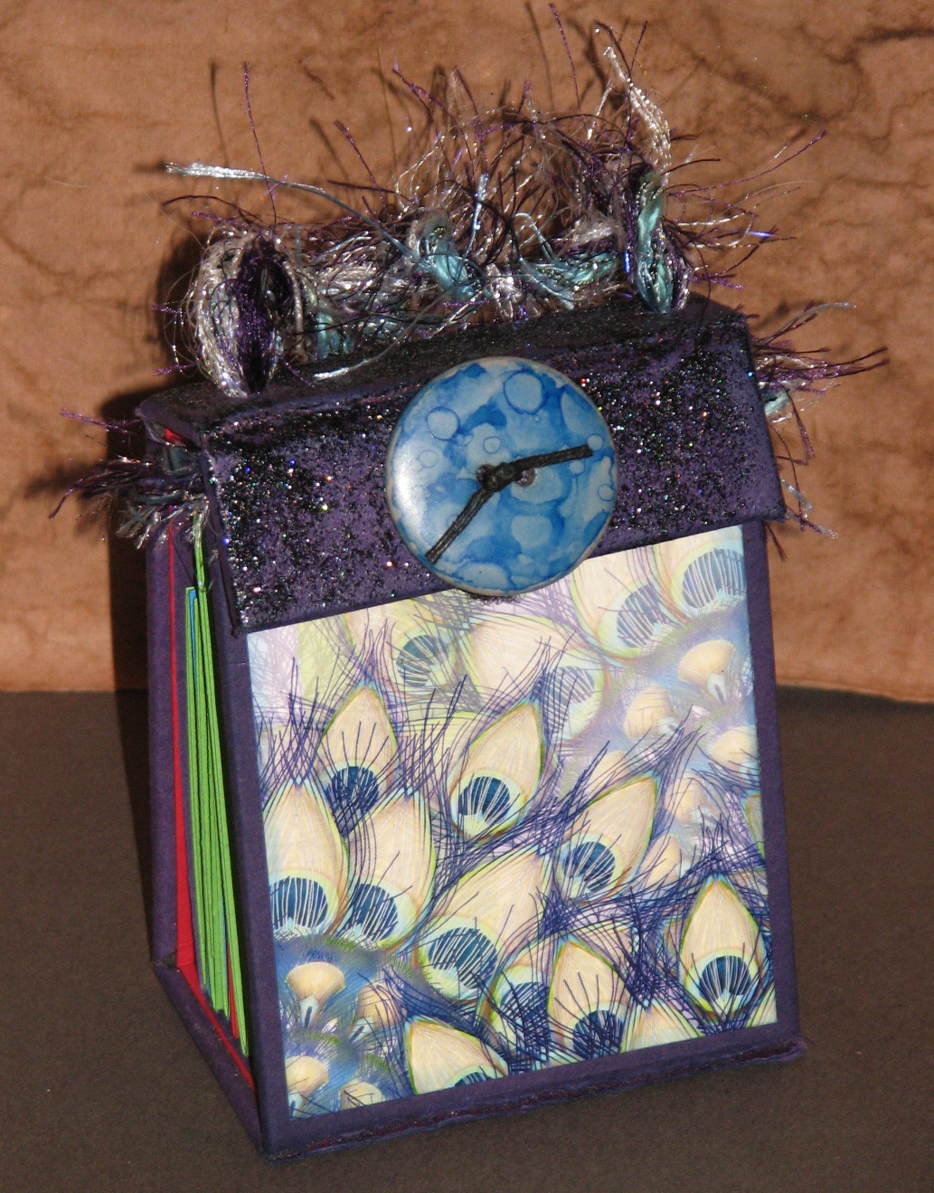 Club Scrap Creates Peacock Purse Mini Book