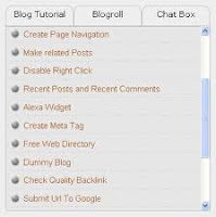 Membuat dan memasang Tab View Menu di Blogger
