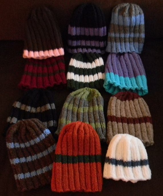 Bizzy Crochet: Christmas Beanies ~ Knit Pattern