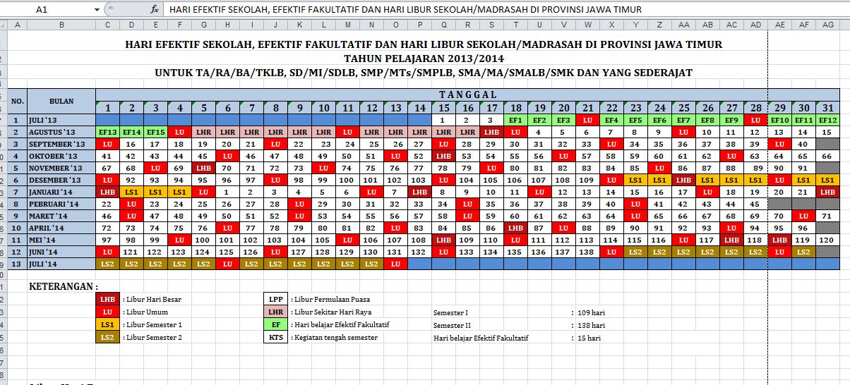 Download Kalender Pendidikan Tahun Pelajaran 2013/2014