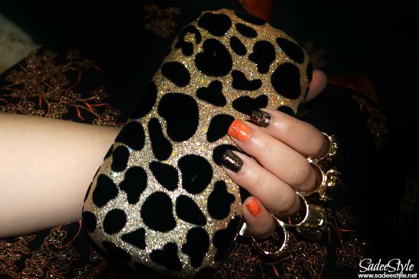 Gold Leopard Party Clutch 