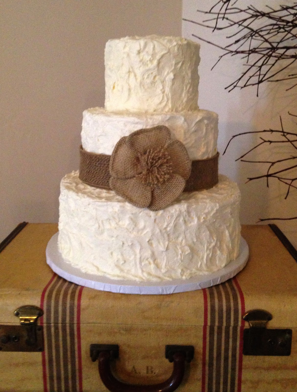 3 Tier All Frosting Wedding Cake 3 Tier All Frosting Wedding Cake