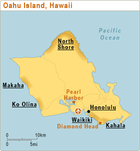 Hawaii map oahu Oahu Hawaii