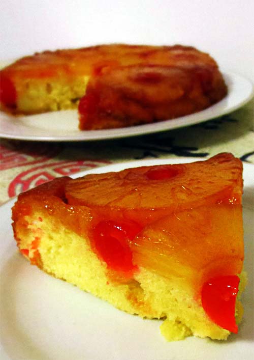 Soft and Moist Pineapple Upside Down Cake with Cherries
