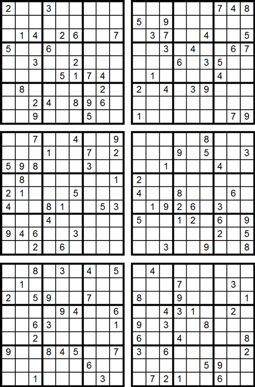 Sudoku para Imprimir