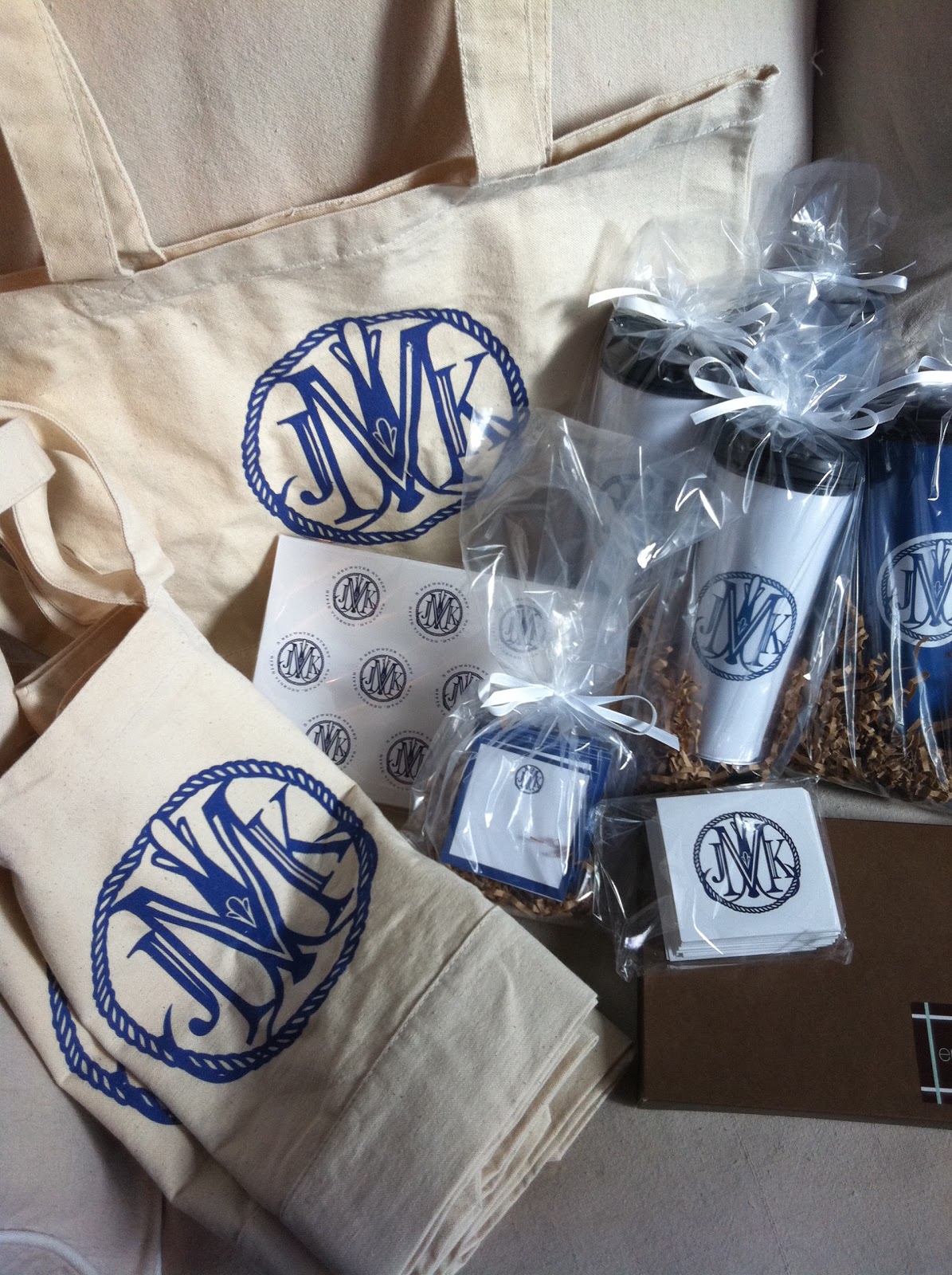 Savannah Designer, Emily McCarthy BLOG Nautical Monogram Gift Basket