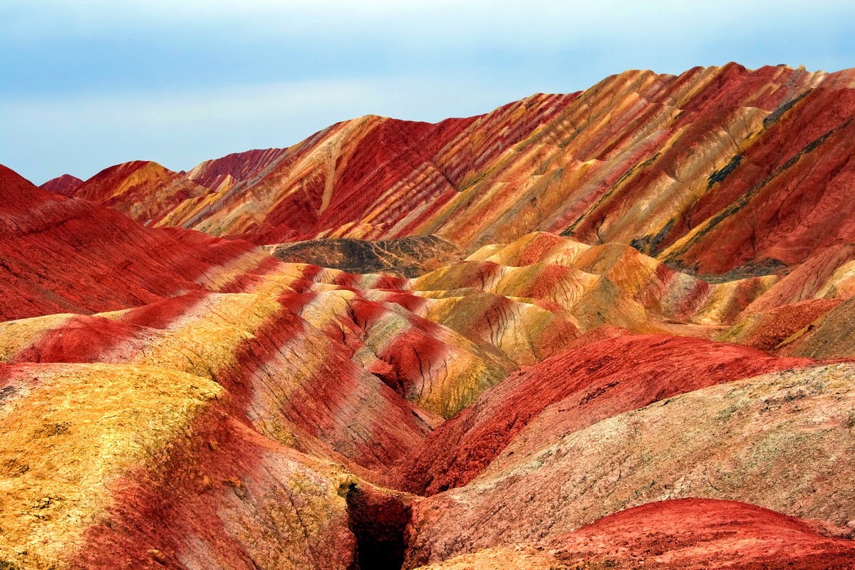 Colourful Rock Formations in the Zhangye Danxia Landform Geological