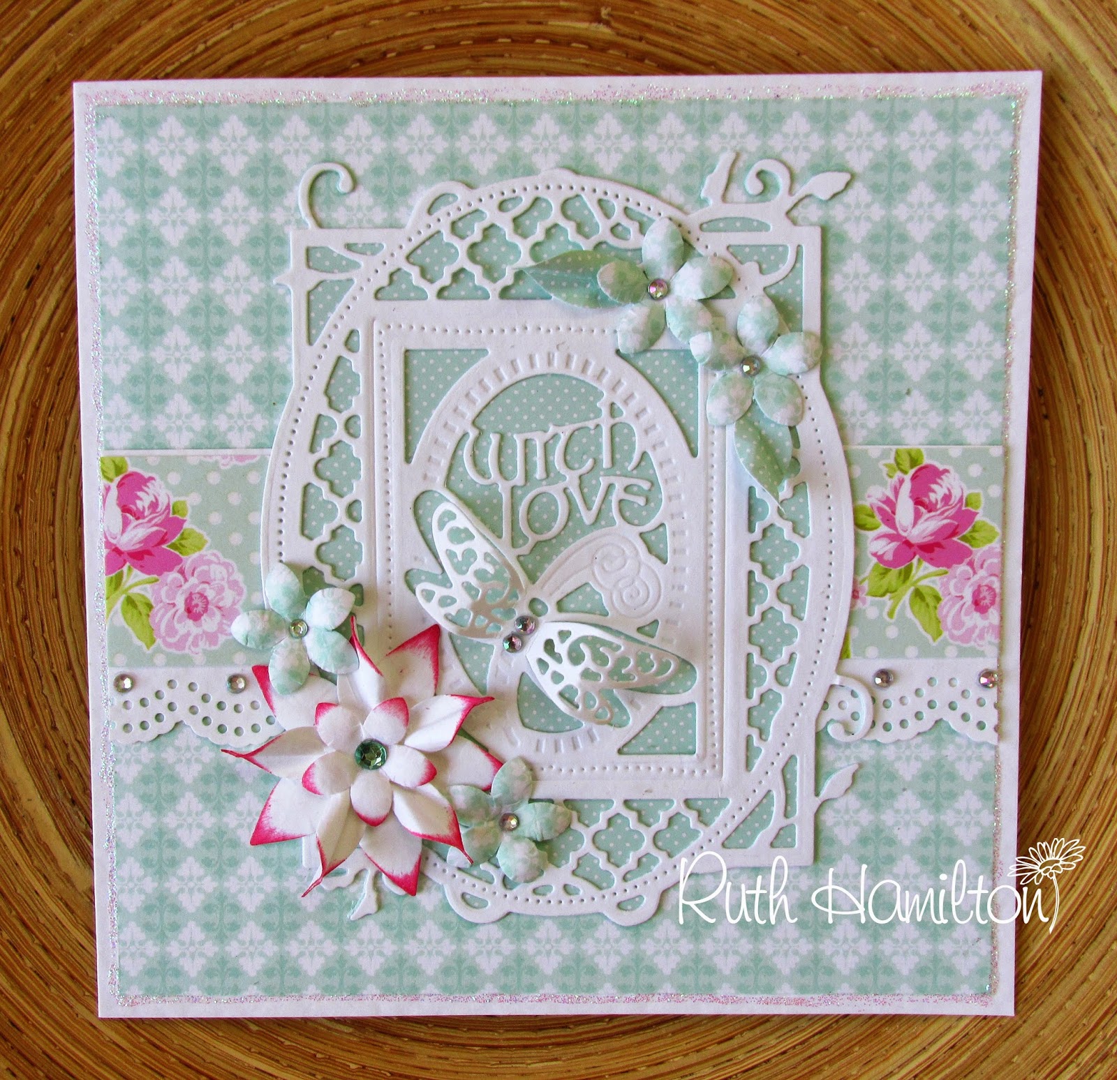 Dovecraft Clear Stamps SPIRAL BUTTERFLY