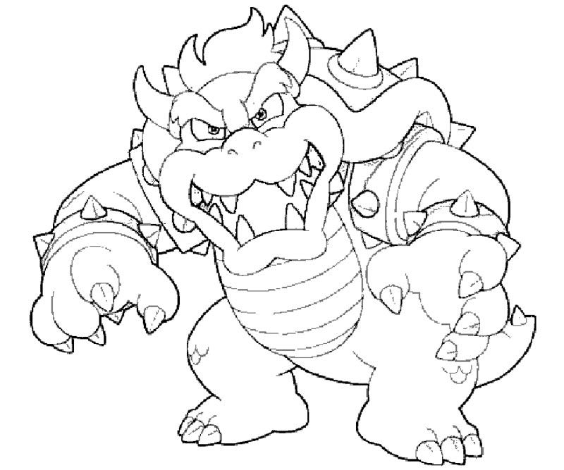 Skeleton Bowser Coloring Pages Coloring Pages