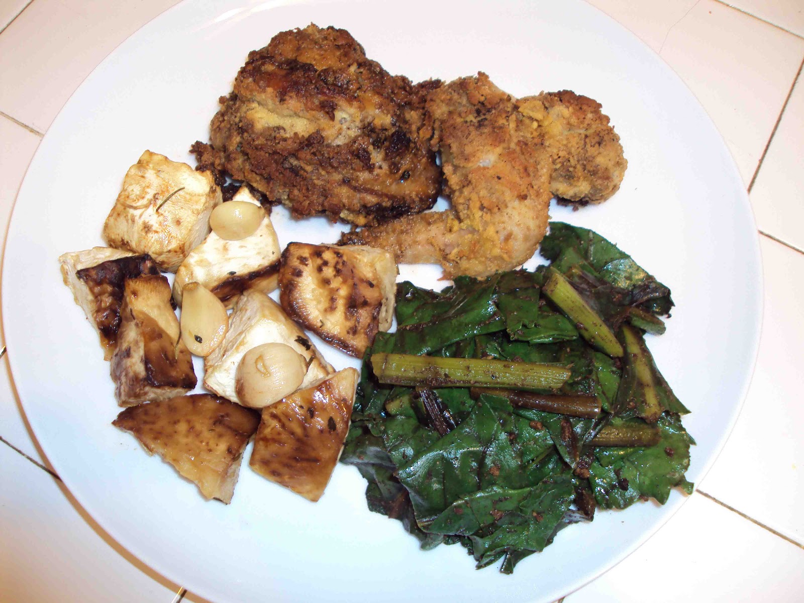 Paleo Southern Fried Chicken , roasted celery root with rosemary ...