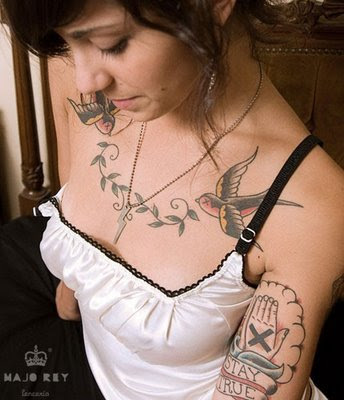 female tattoos on chest