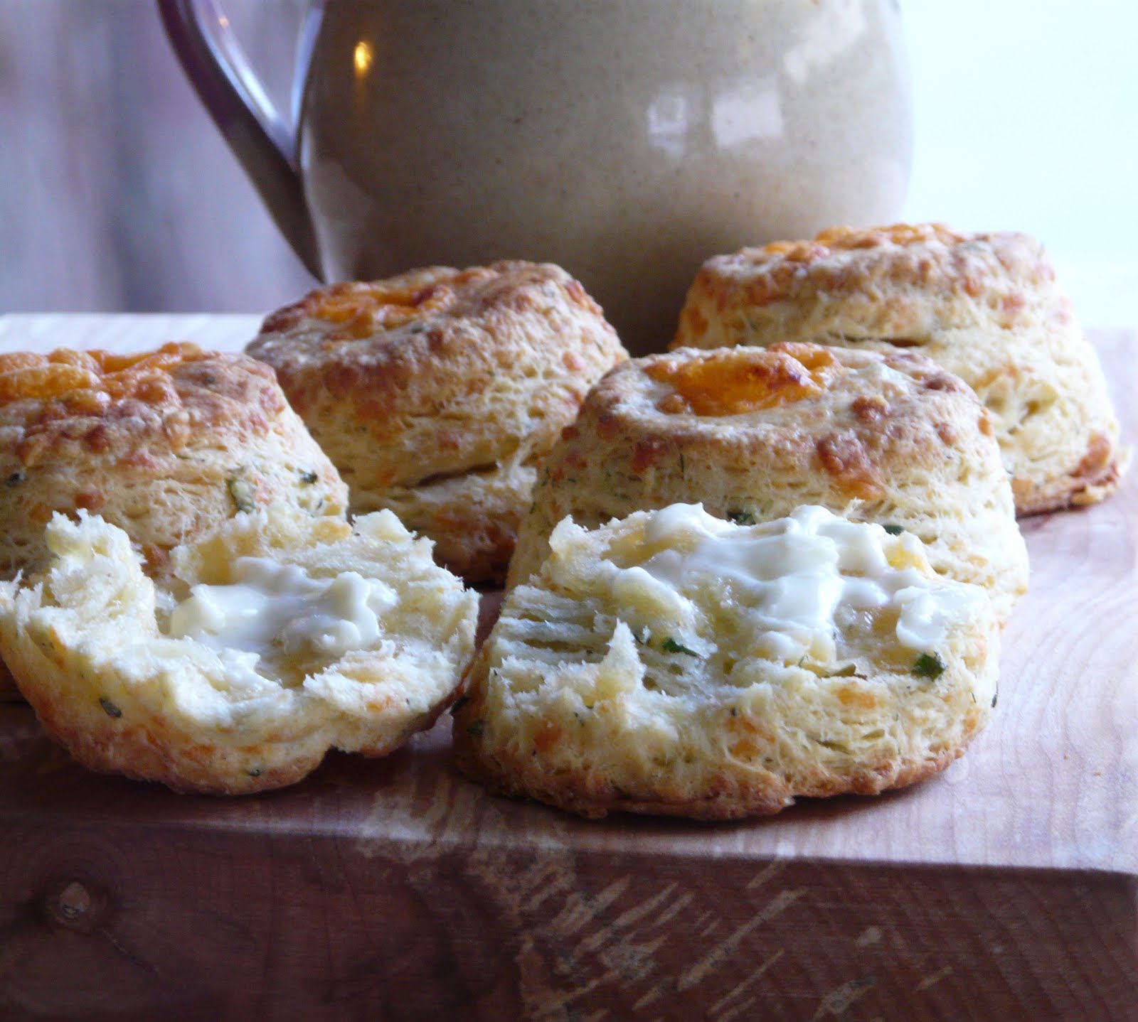 Thibeault's Table Cheddar Cheese, Dill and Chive Biscuits