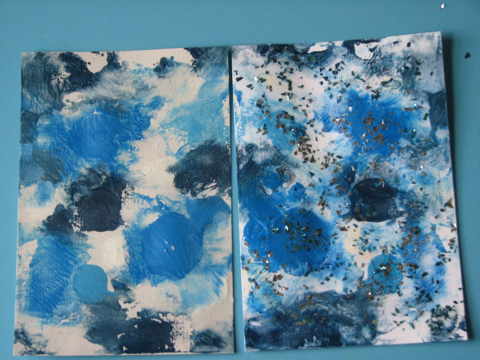 Ink Stains Gesso Stained Glass Technique