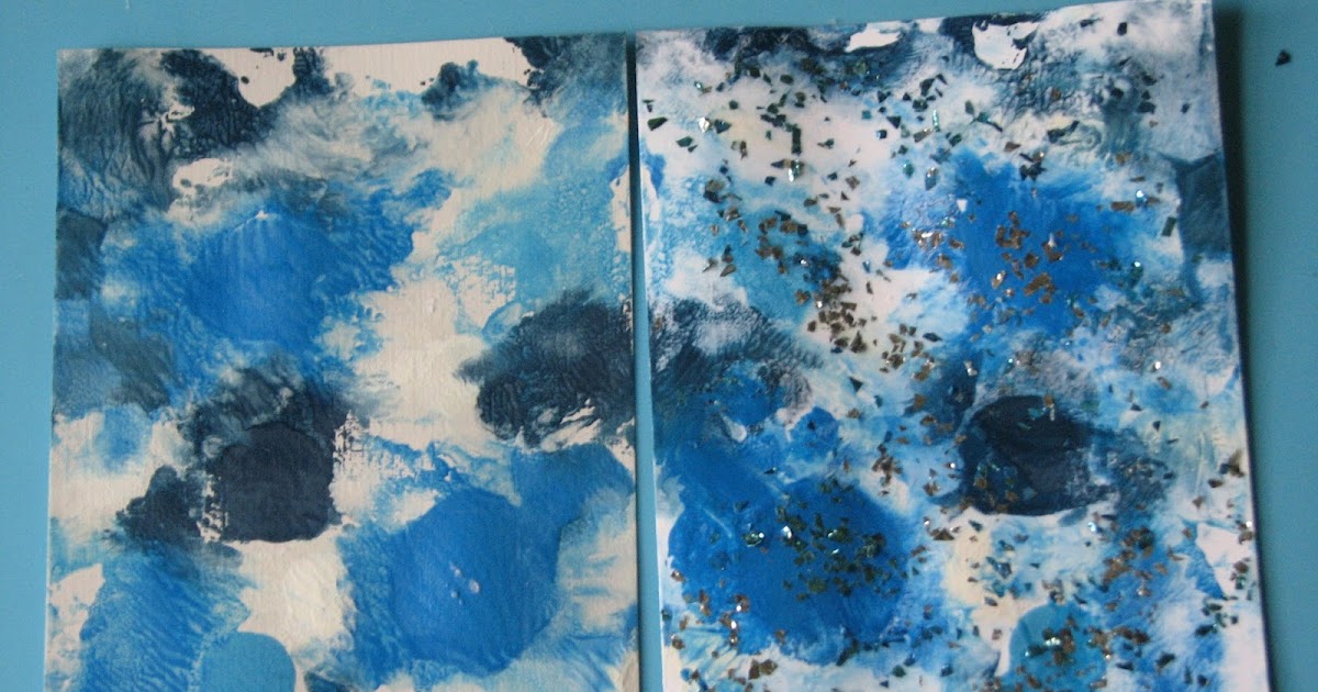 Ink Stains Gesso Stained Glass Technique