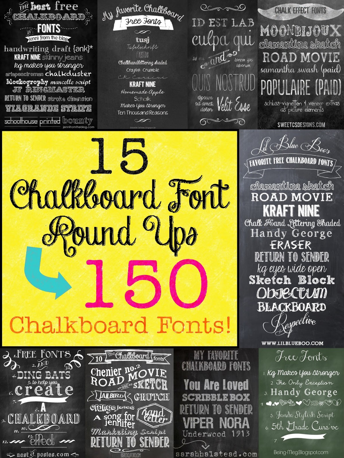 mega chalkboard font round