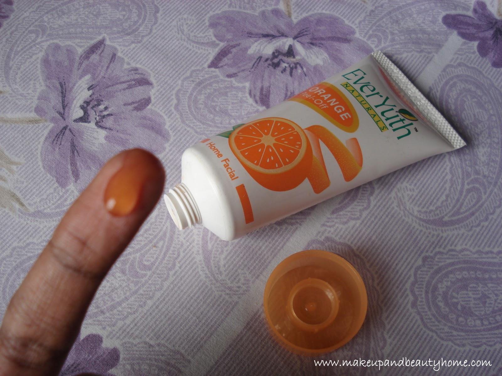 Everyuth Naturals Orange Peel Off Home Facial Review and Swatches