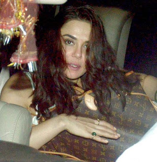 Preity Zinta Back From Vacation spotted at Olive Bar & Kitchen in Mumbai