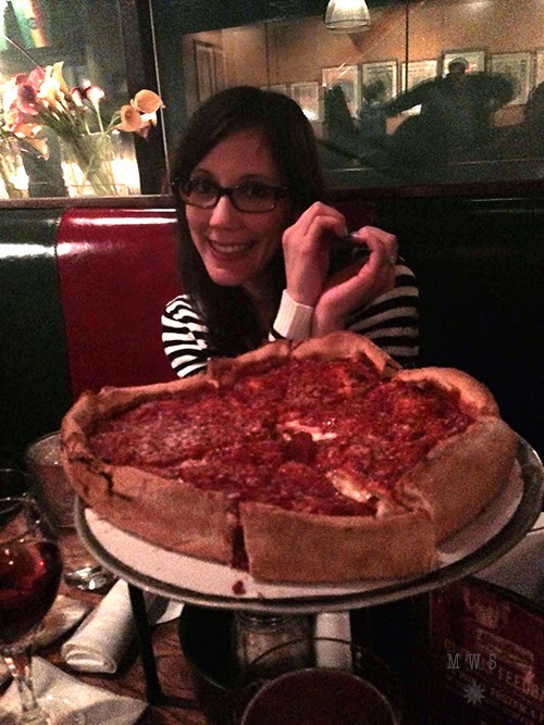 Heart-shaped Chicago Pizza