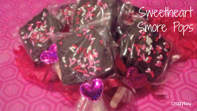 sweetheart chocolate covered smore pops