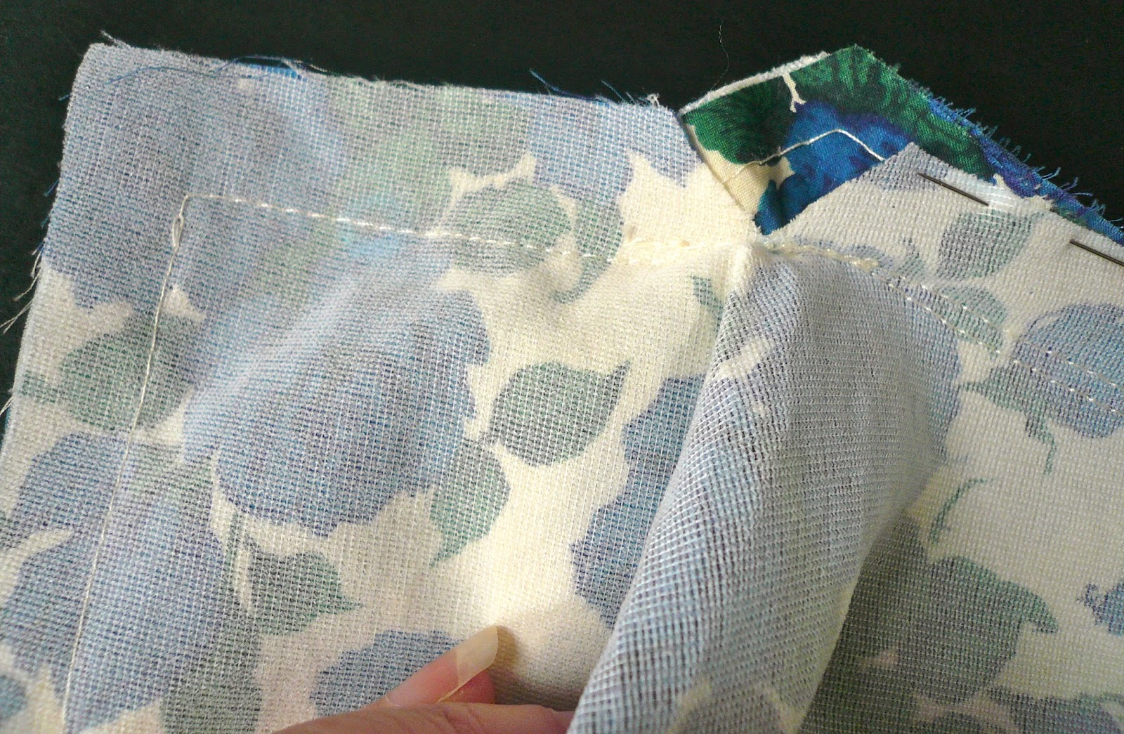 Handmade Jane Tutorial attaching a collar and facings to a shirt dress