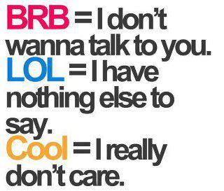 LOL TROLL PICS: true meaning of brb,lol and cool :P