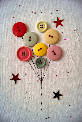 Luftballons aus Knöpfe