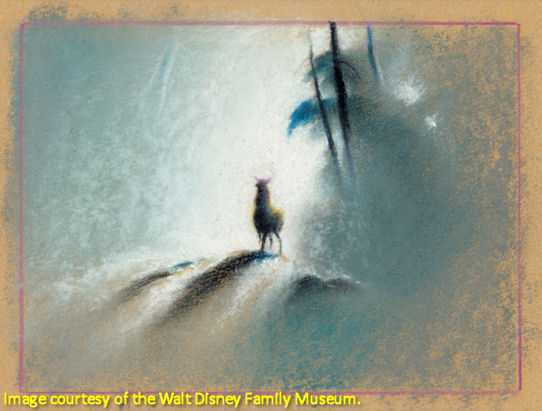 Bambi concept art by Tyrus Wong