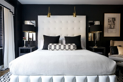Black White and Gold Bedroom Decor