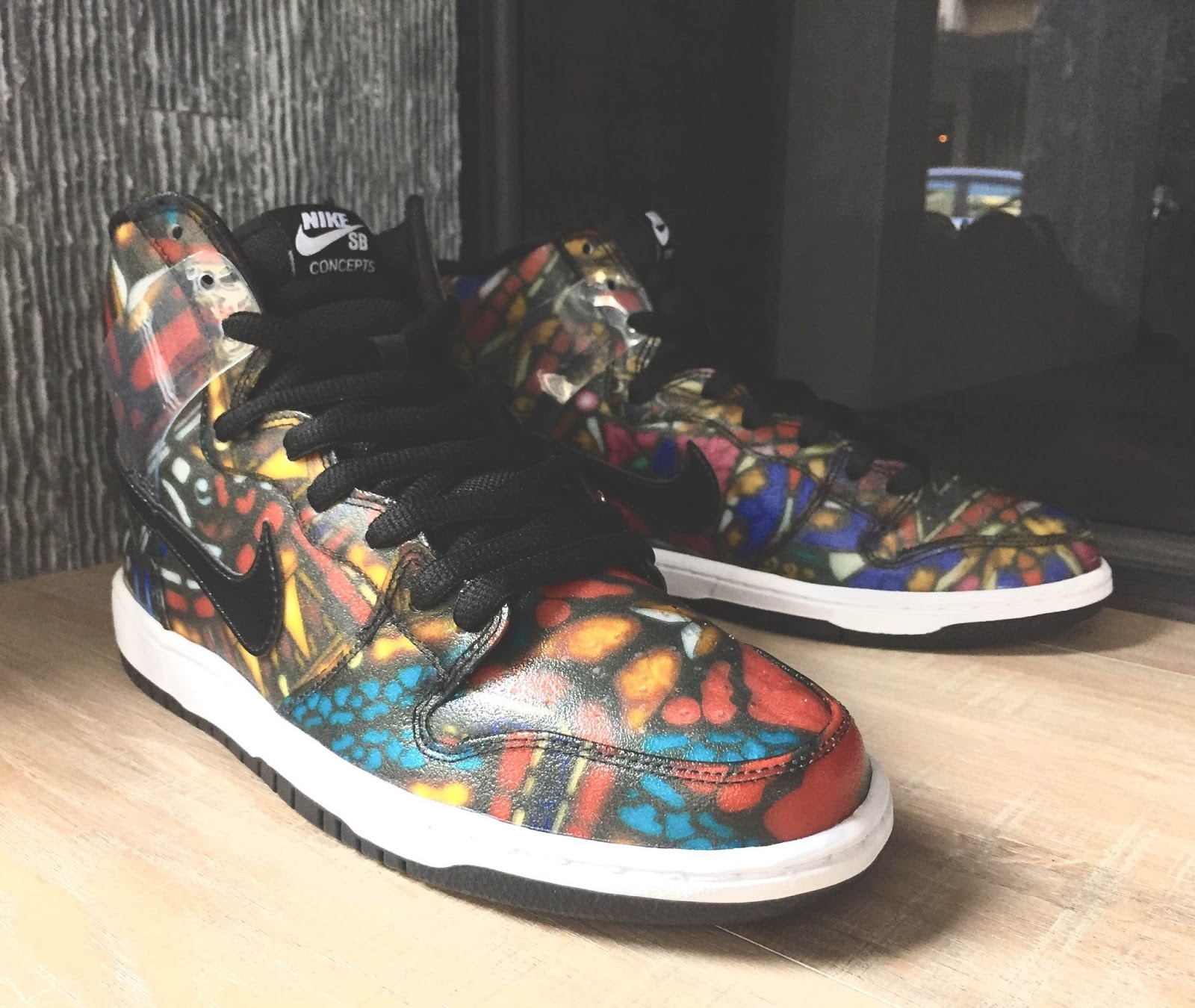 nike dunk stained glass