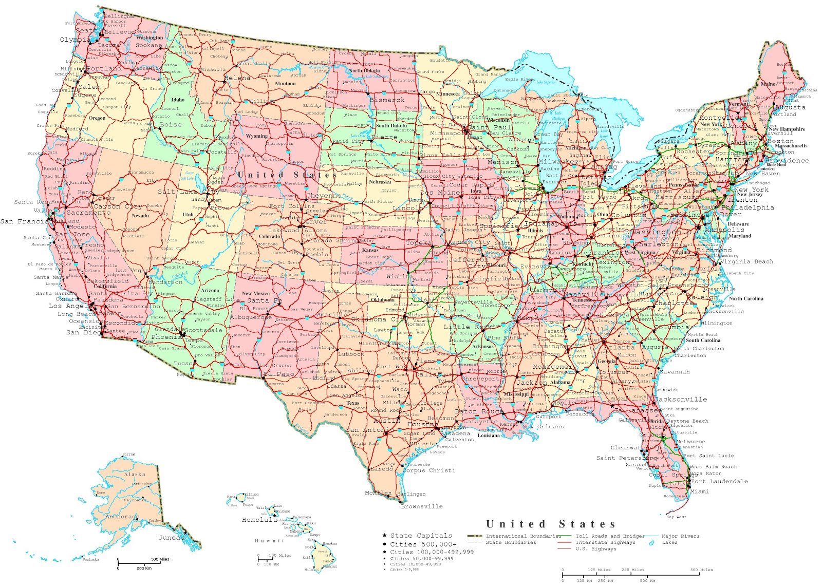 USA map printable
