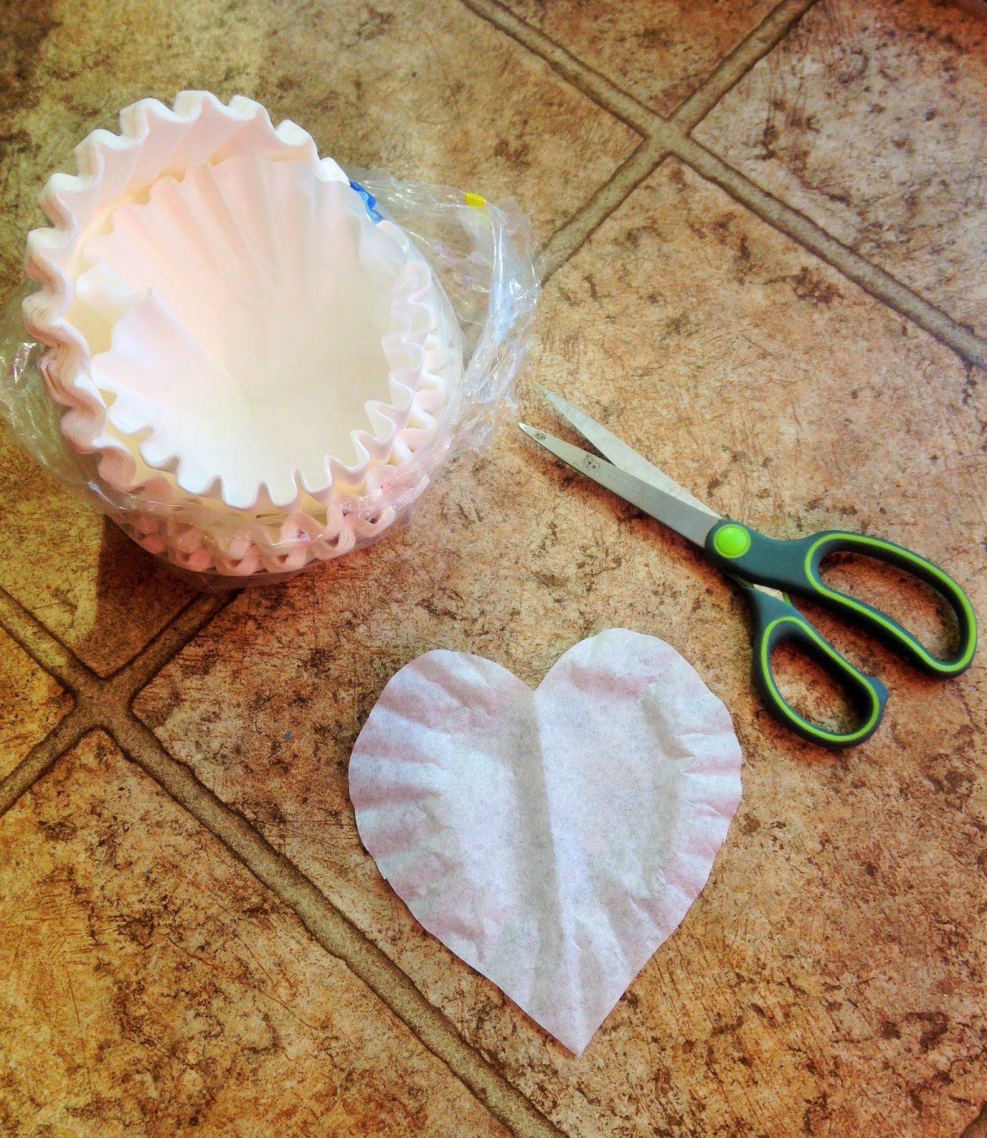 Mrs. Thompson's Treasures Coffee Filter Stained Glass Heart Craft