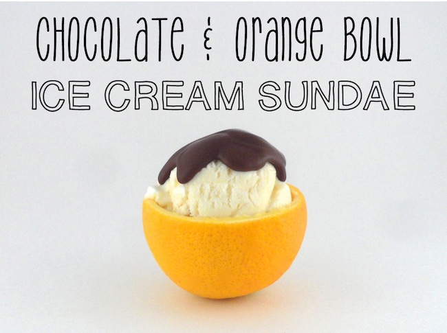 Chocolate & Orange Bowl Ice Cream Sundae 