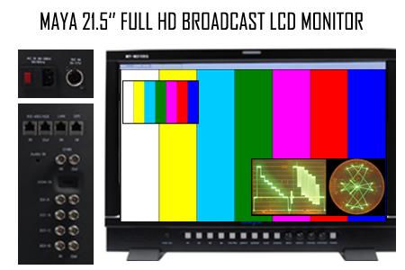 Full HD Broadcast LCD Monitor, Included Waveform and VectorScope
