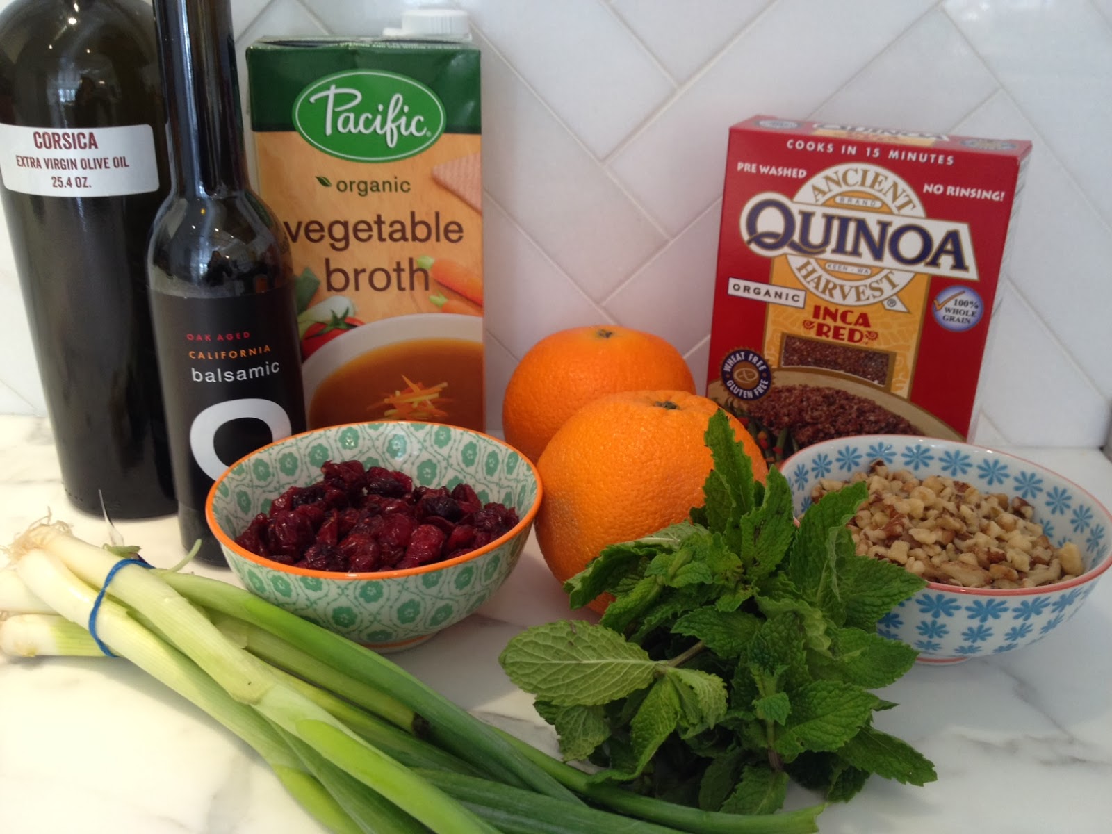 The Full Plate Blog cranberry walnut quinoa salad with orange vinaigrette